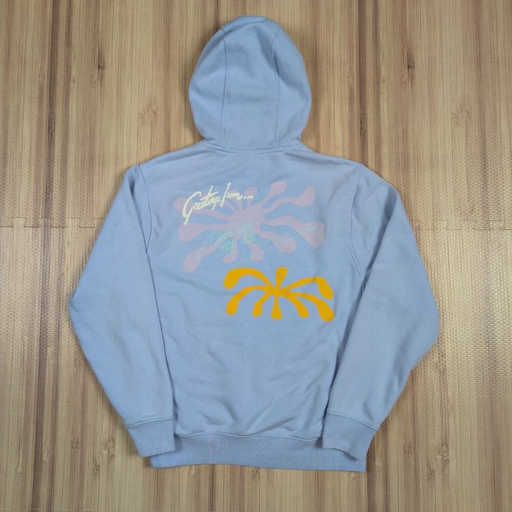 Nike Greetings From Graphic Pullover Men's Hoodie Small Center Swoosh Abstract